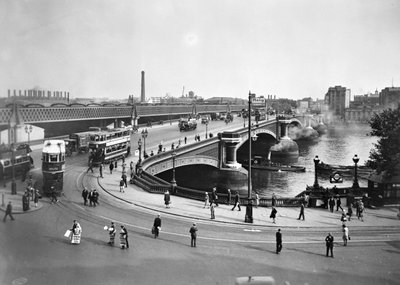 Puente de Blackfriars y estación de energía de Bankside, Londres de George Davison Reid