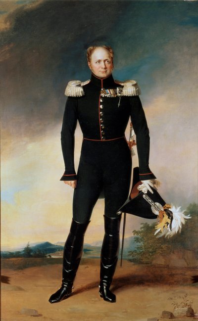 Retrato del Emperador Alejandro I, 1825 de George Dawe