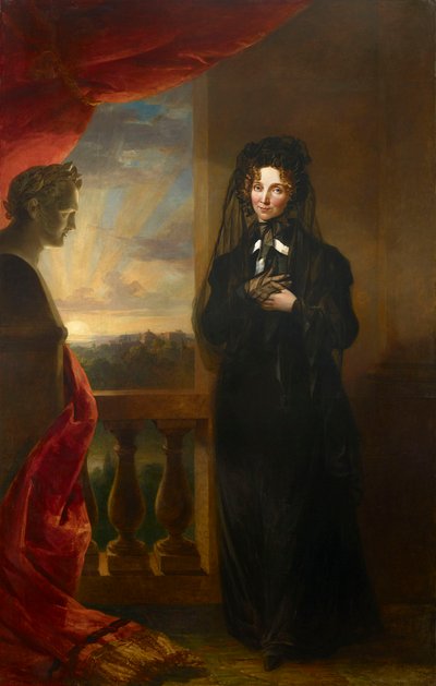 Retrato de la Emperatriz Isabel Alexeievna 1779-1826 en vestido de luto, después de 1825 de George Dawe
