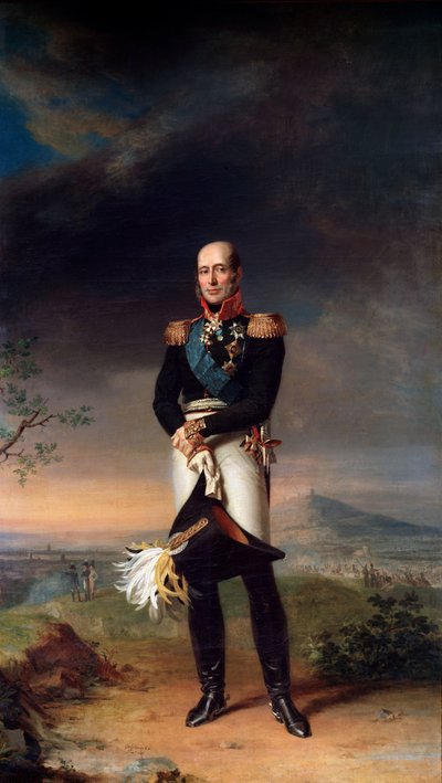 Retrato del mariscal de campo Conde Mikhail Barklay-de-Tolli de George Dawe