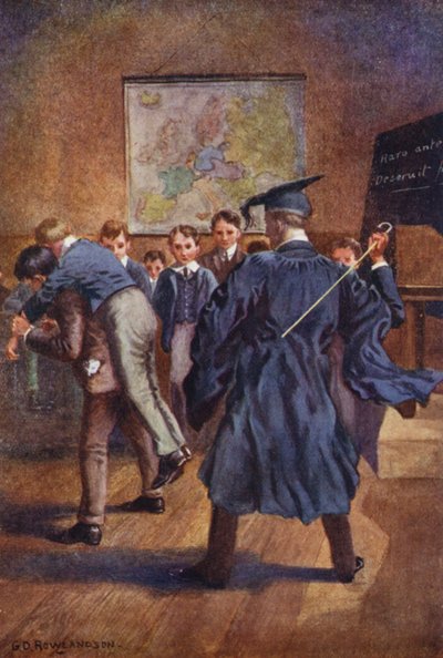 Un par de cortes afilados fue todo lo que el Sr. Rose les dio (litografía en color) de George Derville (after) Rowlandson