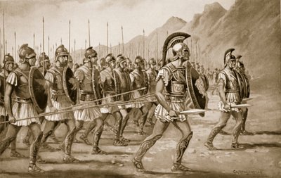 Una falange macedonia, ilustración de 