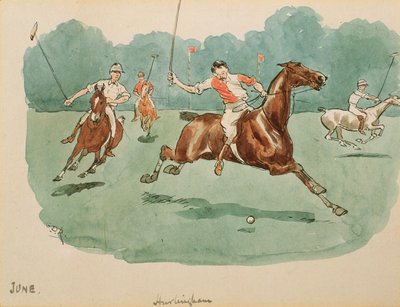 El Mes de Junio: Polo de George Derville Rowlandson
