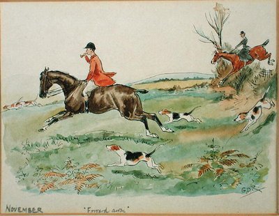 El mes de noviembre: Caza de George Derville Rowlandson