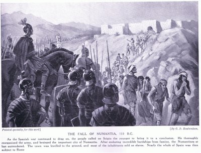 La caída de Numancia 133 a.C. de George Derville Rowlandson