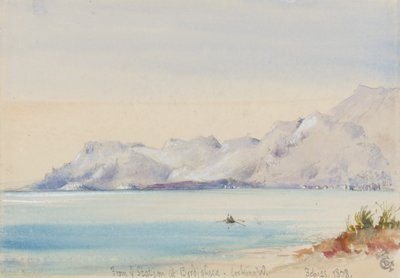 Desde la estación en Bordighera, mirando al oeste, 25 de febrero de 1878 de George Douglas Tinling