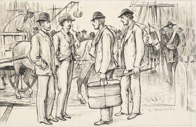 Reunión en un puerto de George du Maurier