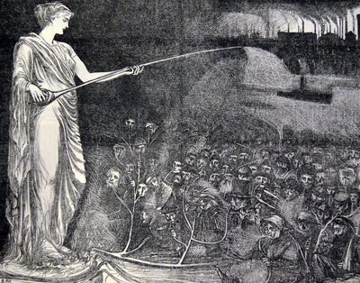 El tabaco visto como un consuelo para los pobres, 1869 de George du Maurier