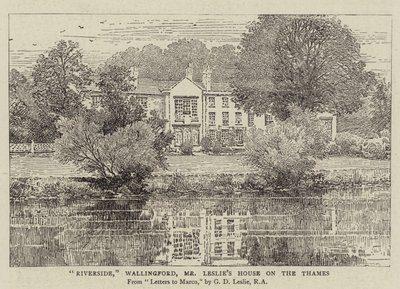 Riverside, Wallingford, Casa del Sr. Leslie en el Támesis de George Dunlop Leslie