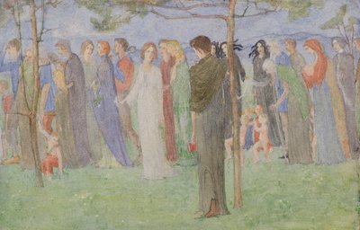 Una procesión, c.1898 (acuarela) de George Dutch Davidson