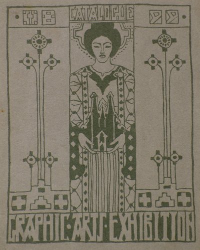 Prueba de impresión para la portada del catálogo de la Asociación de Artes Gráficas de Dundee de George Dutch Davidson