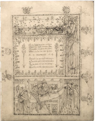 Estudio para una iluminación para "El sueño de un espíritu bendito" de George Dutch Davidson