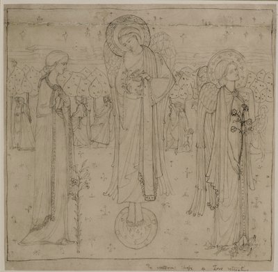 La maravillosa forma del amor en retirada, c.1898-1901 (lápiz) de George Dutch Davidson