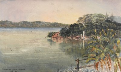 Singapur, puerto interior, agosto de 1862
 (acuarela) de George E.L.S. Sanford