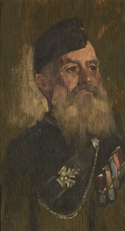 Retrato de J. Fisher, Rifle Bgde, c.1920 de George Edmund Butler