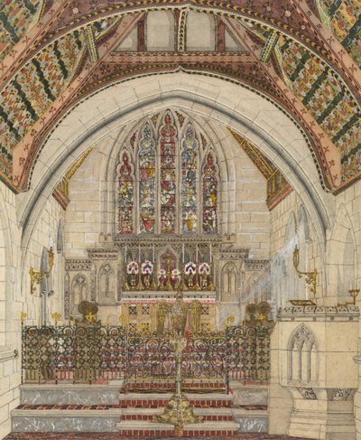 Diseño para la decoración policromática de una iglesia de George Edmund Street