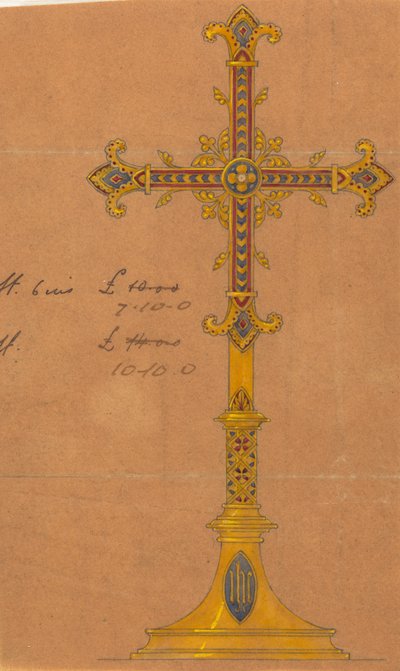 Diseños realizados para Jones y Willis, metalúrgicos y fabricantes de muebles para iglesias de Birmingham y Londres. de George Edmund Street