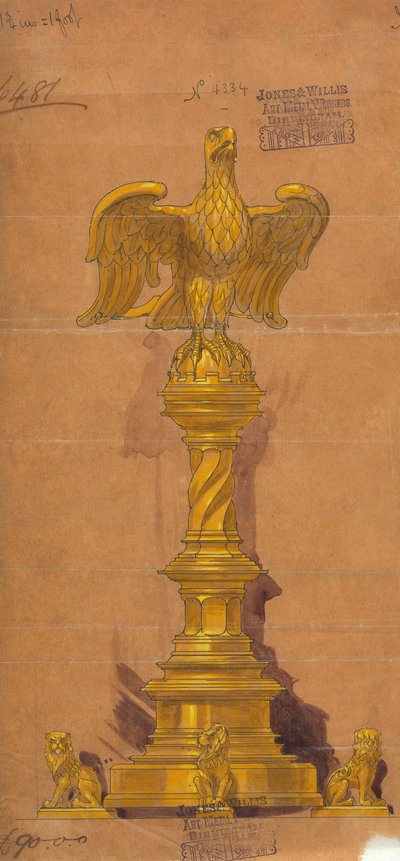 Diseños realizados para Jones y Willis, metalúrgicos y fabricantes de muebles para iglesias de Birmingham y Londres. de George Edmund Street