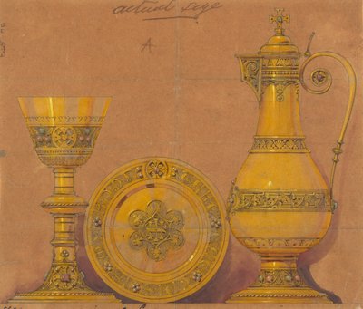 Diseños realizados para Jones y Willis, metalúrgicos y fabricantes de muebles para iglesias de Birmingham y Londres. de George Edmund Street