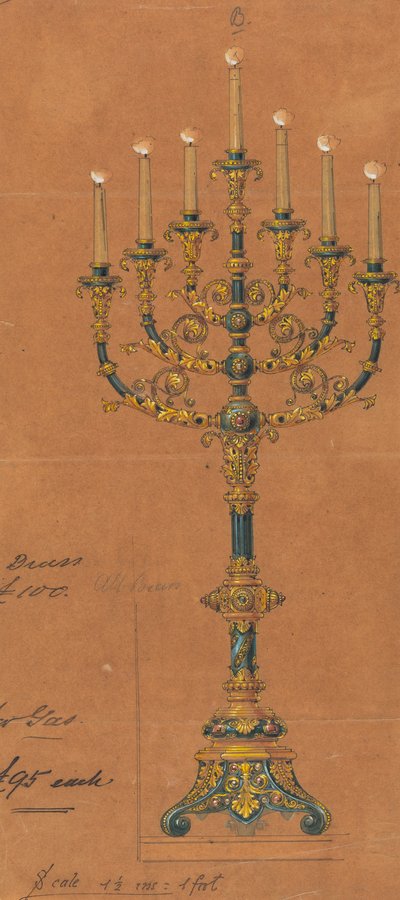 Diseños realizados para Jones y Willis, metalúrgicos y fabricantes de muebles para iglesias de Birmingham y Londres. de George Edmund Street
