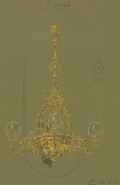 Diseños realizados para Jones y Willis, metalúrgicos y fabricantes de muebles para iglesias de Birmingham y Londres. de George Edmund Street