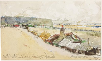 On the Bents, South Shields, Looking to Tynemouth (lápiz y acuarela sobre papel) de George Edward Horton