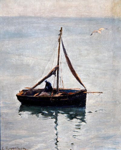 Remendando las Redes, c.1910 de George Edward Robertson