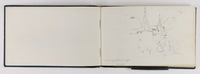 (Cuaderno de bocetos) Rincón del castillo de Aigle de George Elbert Burr