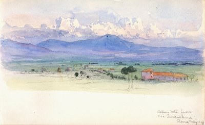 Montes Albanos desde Via Tuscolana, Roma de George Elbert Burr