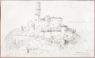Castillo de Reichenberg, cerca de St. Goarshausen de George Elbert Burr