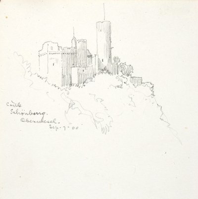 Castillo de Schönburg, Oberwesel de George Elbert Burr
