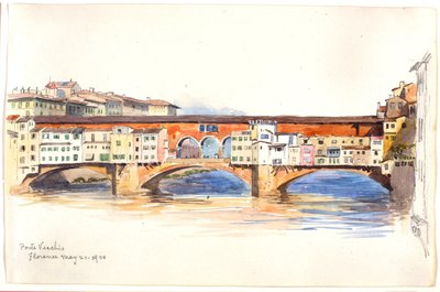 Ponte Vecchio, Florencia de George Elbert Burr