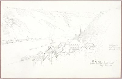 San Goar desde el castillo de Rheinfels de George Elbert Burr