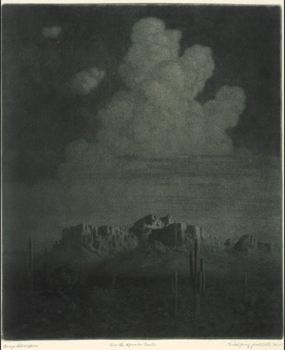 Montaña Superstition, Apache Trail, Arizona, derecha [n.º 2] de George Elbert Burr