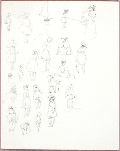 Sin título--Estudios de figuras desde atrás de George Elbert Burr