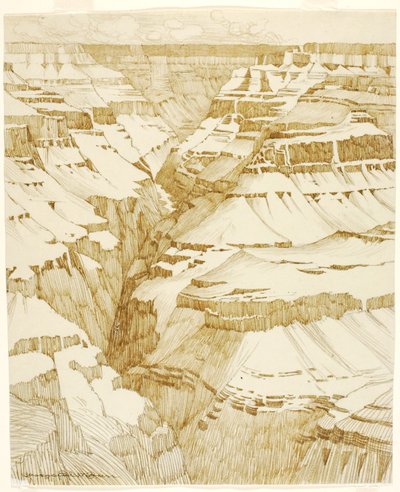 Sin título (dibujo de transferencia para el Gran Cañón [nº 1]) de George Elbert Burr