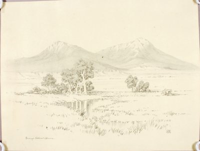Sin título (dibujo de transferencia para Spanish Peaks [nº 2]) de George Elbert Burr