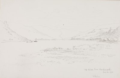 Río arriba desde Bacharach, Rin de George Elbert Burr