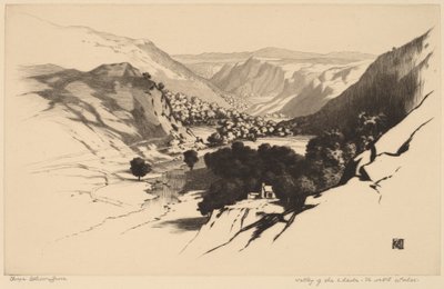 Valle del Lledr, Norte de Gales (no.1) de George Elbert Burr