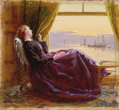 Al atardecer - Estudio, 1864 de George Elgar Hicks