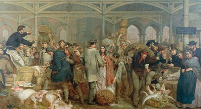 Mercado de pescado de Billingsgate de George Elgar Hicks