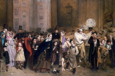 La Oficina General de Correos. Un minuto para las seis, 1860 de George Elgar Hicks
