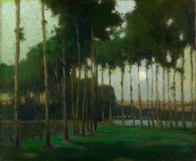 Paisaje a la luz de la luna (óleo sobre lienzo) de George Elmer Browne