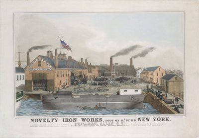 Fábrica de hierro de Novelty, al pie de la calle 12 E.R. Nueva York. Stillman, Allen & Co., fundidores de hierro, 1841-44 de George Endicott