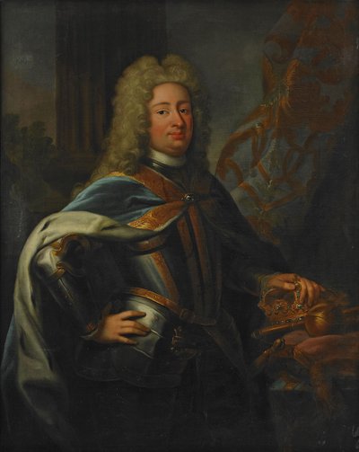Retrato del Rey Federico I de Suecia 1676-1751 de George Engelhardt Schroeder