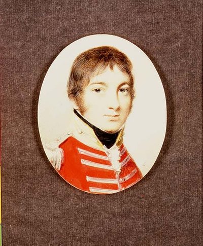 Miniatura del Coronel J. Houlton de la Milicia de Wiltshire, c.1801 de George Engleheart