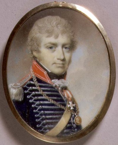 Retrato en Miniatura de Sir Charles Burrell Blunt, 1798 de George Engleheart
