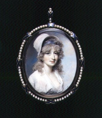 Retrato en miniatura de la Sra. Lindsay (?) c.1790 de George Engleheart