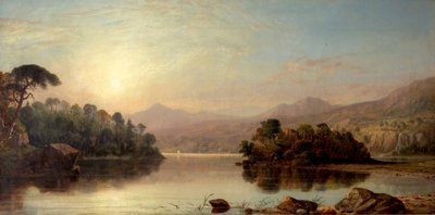 Isla de Ellen, Loch Katrine, Escocia, siglo XIX de George F. Buchanan