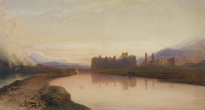 Abadía de Neath, Glamorganshire (acuarela sobre papel) de George Fennel Robson